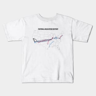 NFL Relocation Map Kids T-Shirt